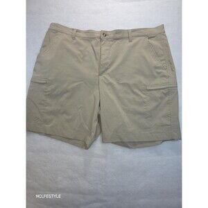 Chaps Shorts Men 44 Beige Cotton Stretch Cargo Pockets Golf